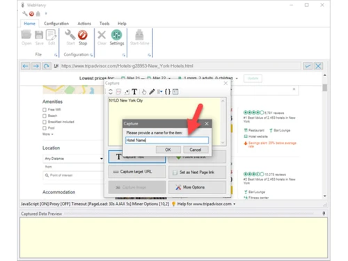 WebHarvy-data selection