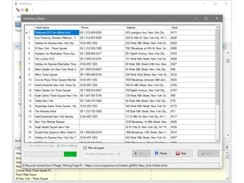 WebHarvy-miner window