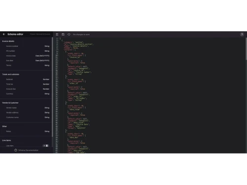 Rossum-schema editor
