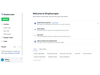 SimpleScraper-dashboard