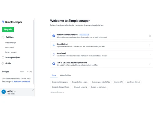 SimpleScraper-dashboard