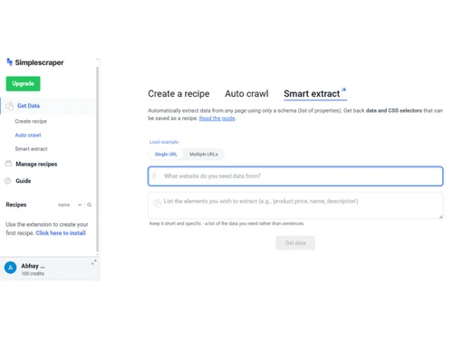 SimpleScraper-smart extract