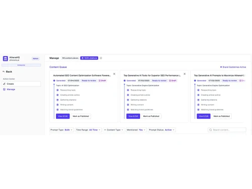 AthenaHQ-content queue