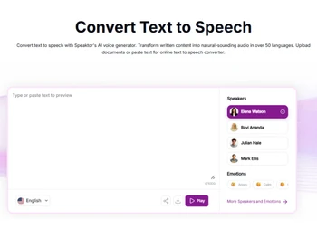 Speaktor-voice generation