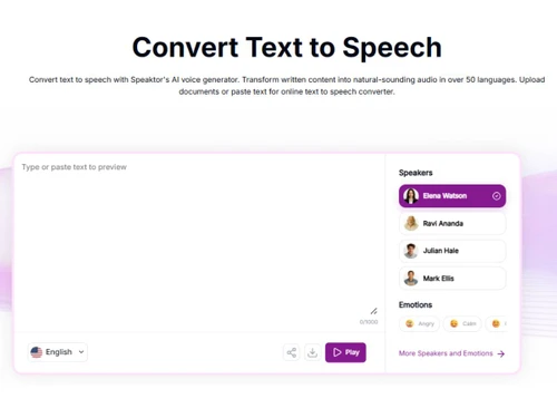Speaktor-voice generation