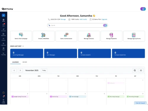 EZ Texting-dashboard