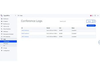 SignalWire-conference logs