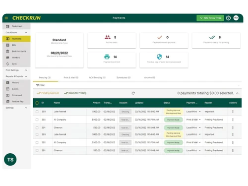 CheckRun-dashboard