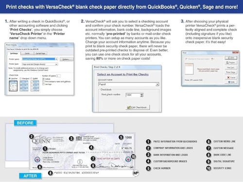 VersaCheck X9-printing