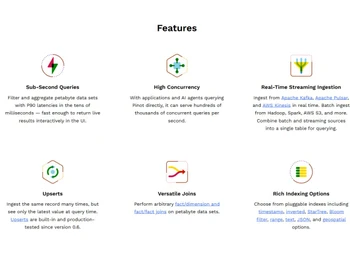 Apache Pinot-features