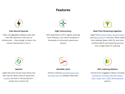 Apache Pinot-features