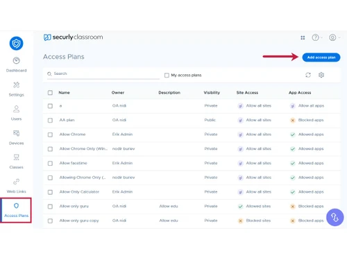 securly classroom-plans
