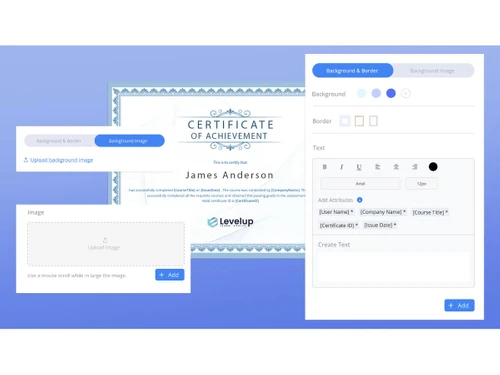 Levelup LMS-course certificates