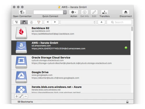 Cyberduck-connection