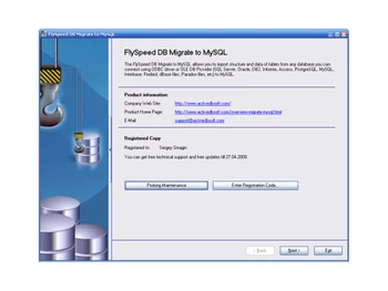 flyspeed db migrate to mysql-information