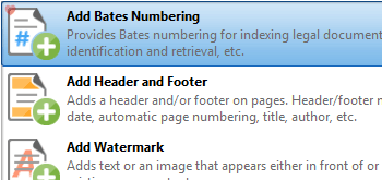 PDF Tools features
