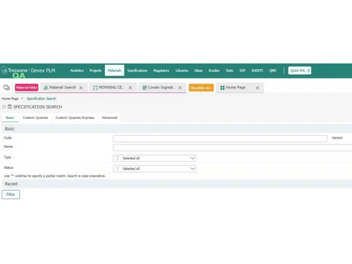 trace one-specification