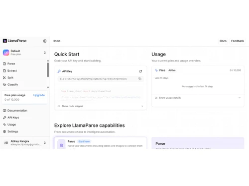 LlamaParse-dashboard