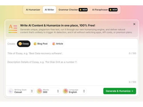 Clever AI Humanizer-writing