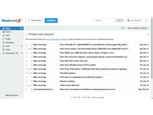 hushmail-dashboard
