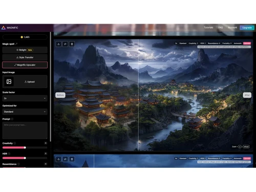 Magnific AI-style transfer