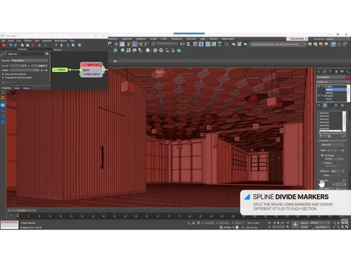 iToosoft RailClone-Spline divide markers
