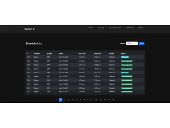 Classifyr schedule