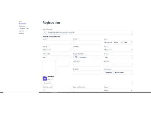 patho-clinic-registration