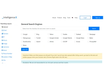 Intelligence X-general search