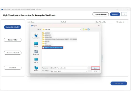 Cigati OLM Converter workloads