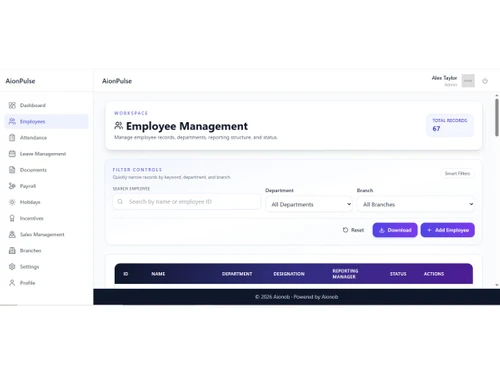 AionPulse employee management