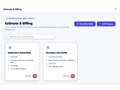 SiteSathi estimat&billing