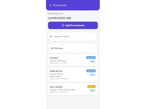 SiteSathi procurement
