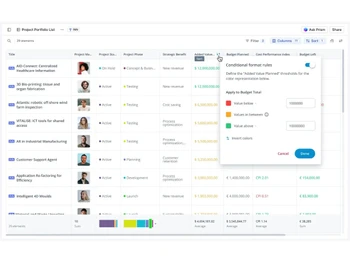 ITONICS-portfolio list