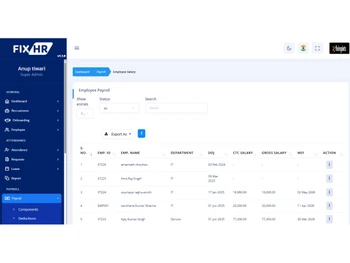 FixHR employee payroll