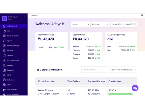 bottleshop dashboard