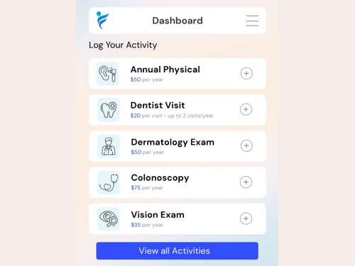 IncentFit dashboard