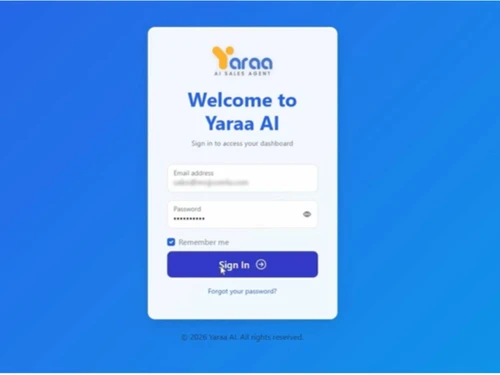 Yaraa AI login