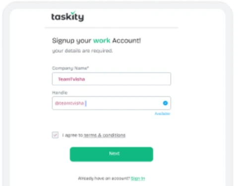 Taskity login