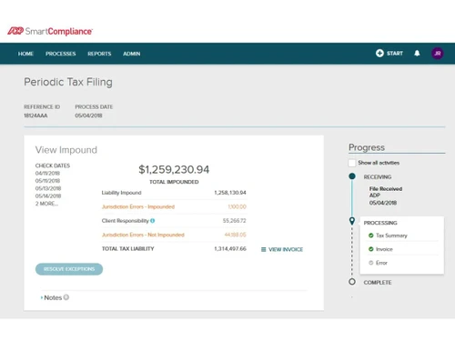ADP SmartCompliance-tax filling