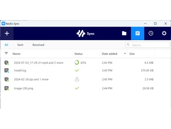 Resilio Sync-transfer
