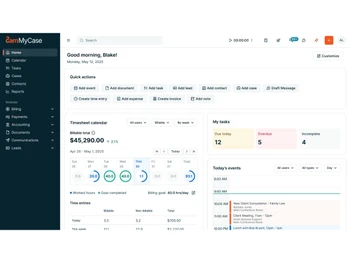 8am MyCase-dashboard