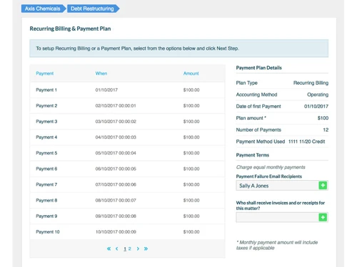 Rocket Matter-recurring billing