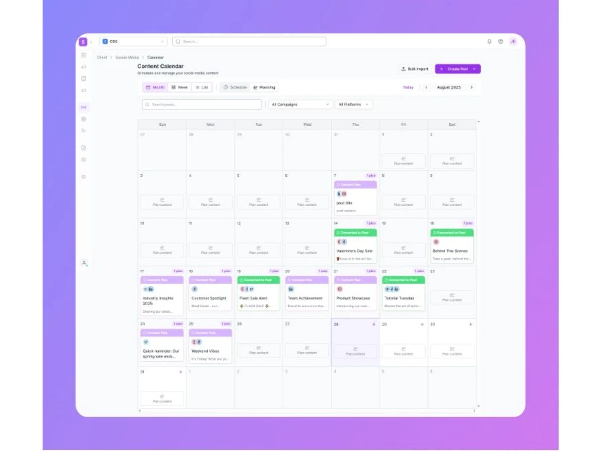 CampaignSwift calendar