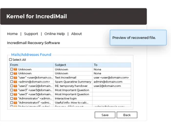 IncrediMail Recovery Tool