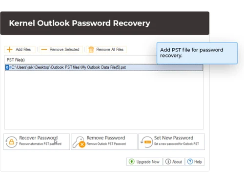 Recover & Reset PST Passwords