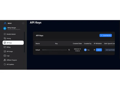 KIE AI-api keys