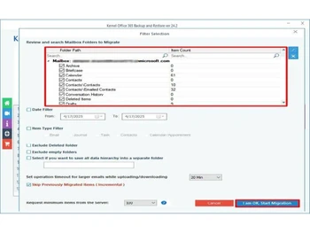 Kernel Data Recovery Tools-Filter Selection