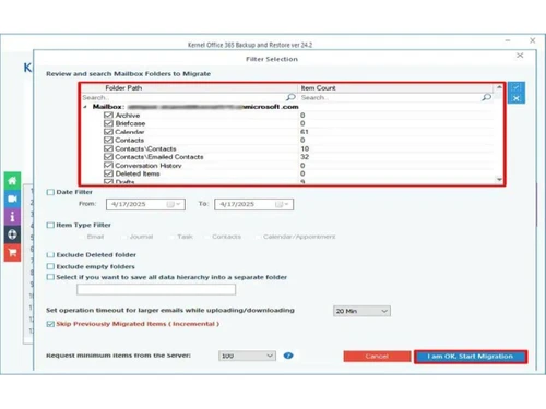 Kernel Data Recovery Tools-Filter Selection