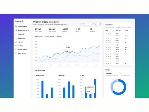 Cometly dashboard